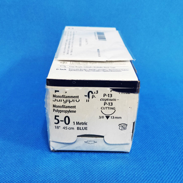 柯惠 泰科非吸收性單股聚丙烯縫線 sp-5698-g 5-0 縫線